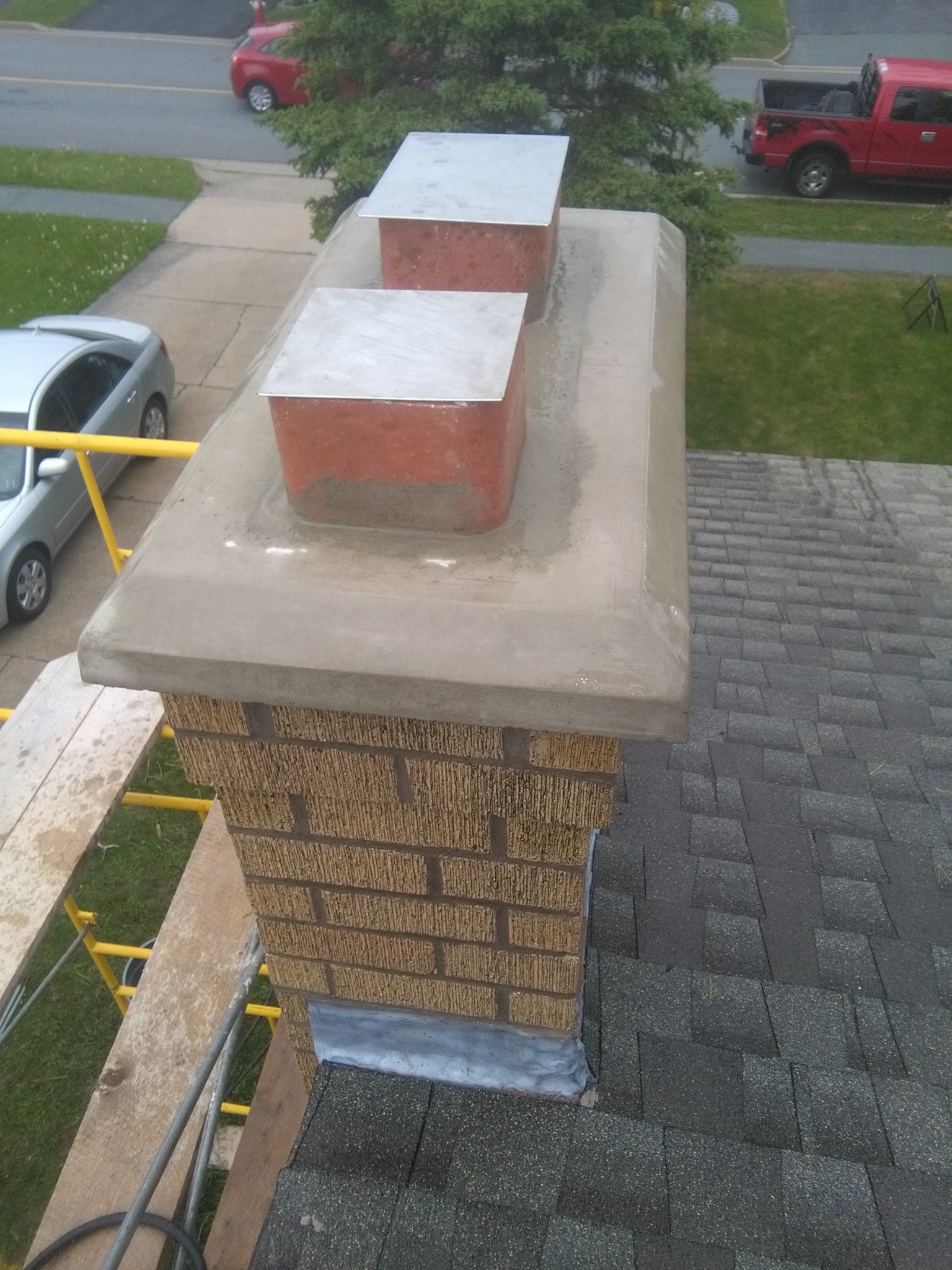 image of chimney cap or crown-chimney cap or crown services completed in the Halifax-Dartmouth Regional Municipality by Pro Chimney Services based in Halifax, NS servicing all of the Halifax-Dartmouth Regional Municipality, Bedford, Sackville, Mount Uniacke, Hantsport, Windsor, Wolfville, Kentville, Chester Basin, Mahone Bay, Lunenburg, Bridgewater, Liverpool, Fall River, Wellington, Enfield, Elmsdale, Brookfield, Truro, Musquodoboit Harbour & surrounding areas.